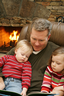 Dad and Fireplace